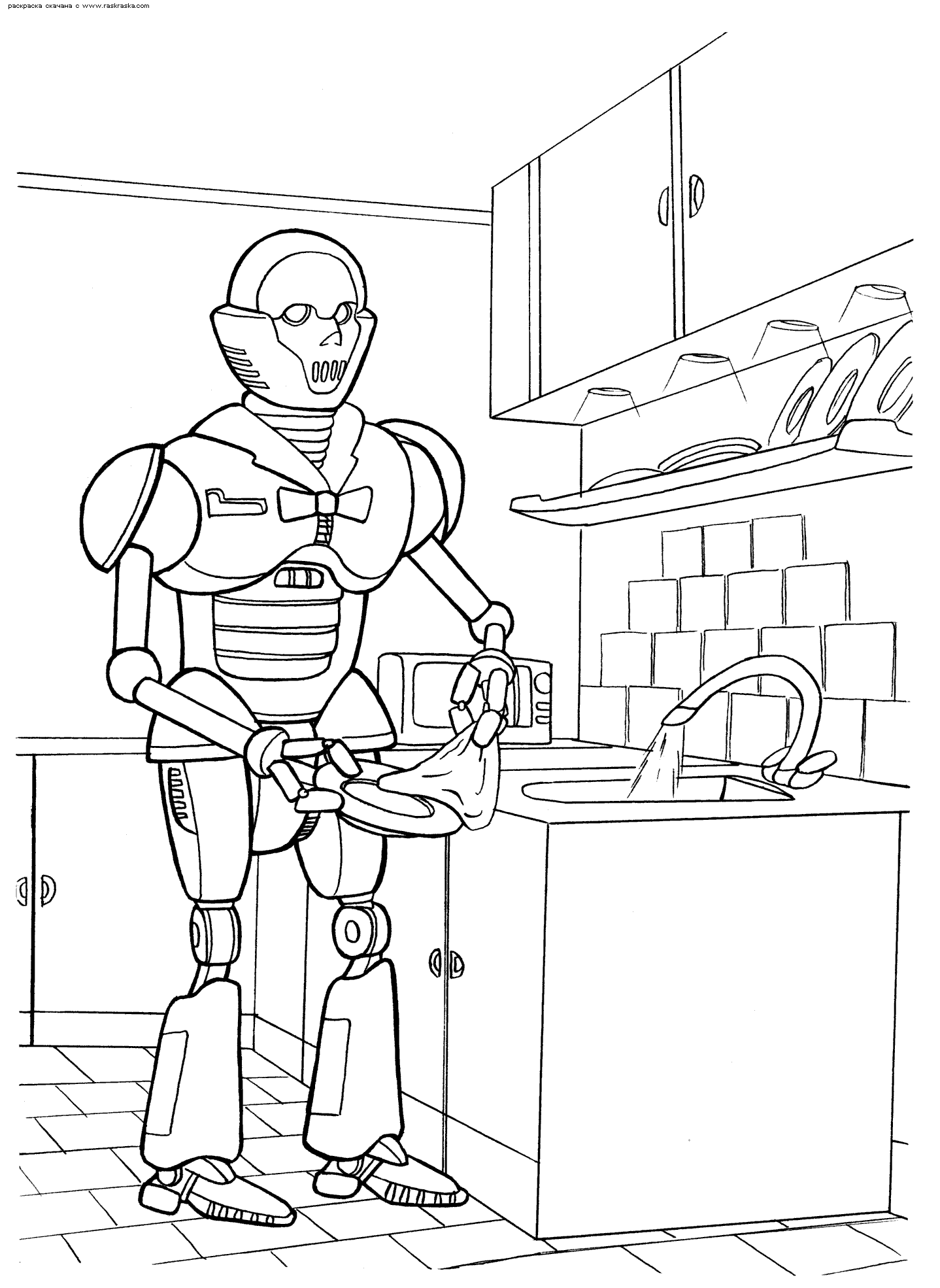 Раскраски роботы будущего 3