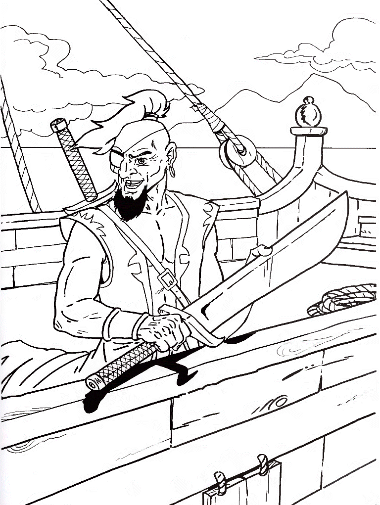 Раскраски пираты 6