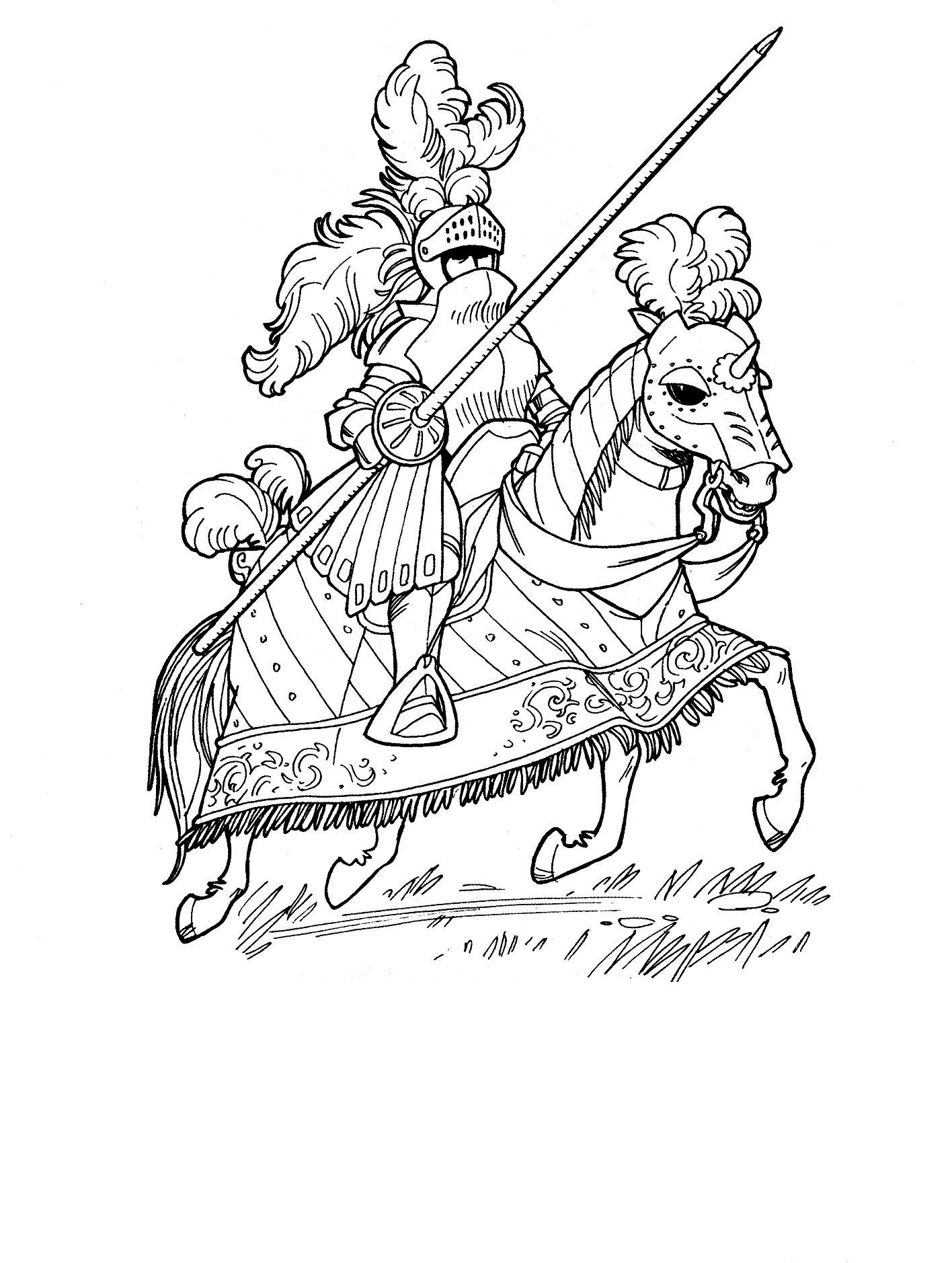 Раскраски солдаты и рыцари 1