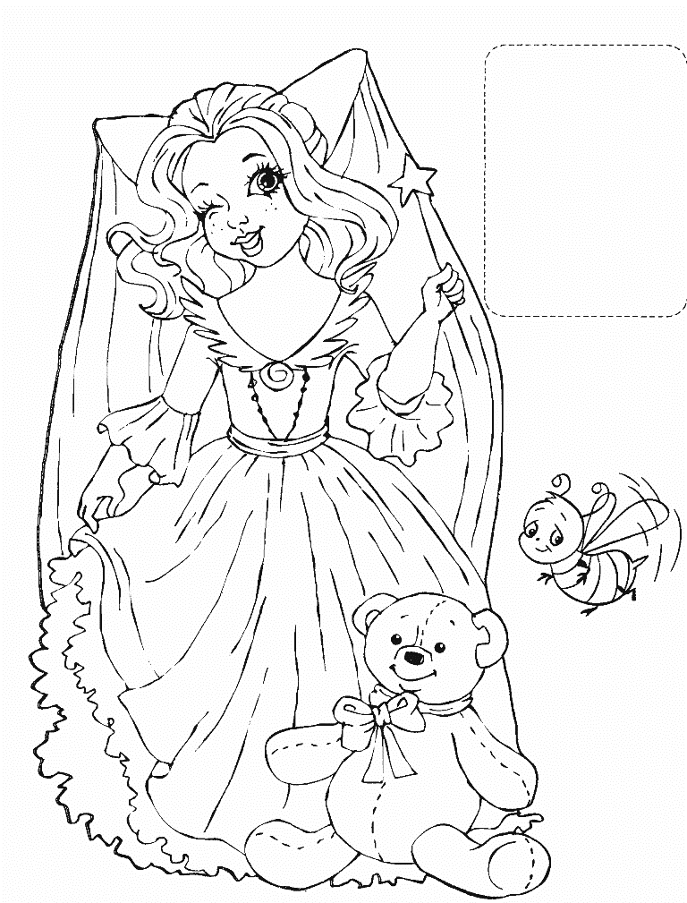 Раскраски принцесс 19